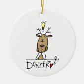 Donner Reindeer kerstT-shirts en cadeautjes Keramisch Ornament (Voorkant)