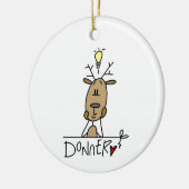 Donner Reindeer kerstT-shirts en cadeautjes Keramisch Ornament (Links)