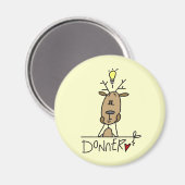 Donner Reindeer kerstT-shirts en cadeautjes Magneet (Voorkant / Achterkant)