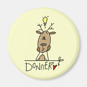 Donner Reindeer kerstT-shirts en cadeautjes Magneet (Voorkant)