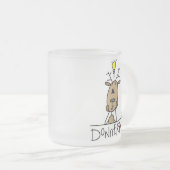 Donner Reindeer kerstT-shirts en cadeautjes Matglas Koffiemok (Voorkant rechts)