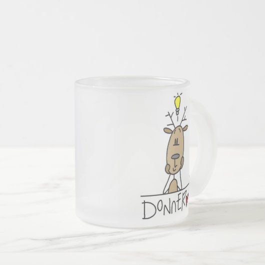 Donner Reindeer kerstT-shirts en cadeautjes Matglas Koffiemok (Voorkant rechts)