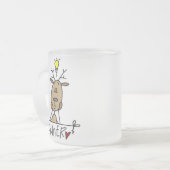 Donner Reindeer kerstT-shirts en cadeautjes Matglas Koffiemok (Voorkant links)