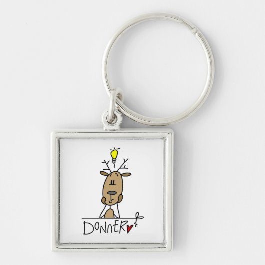 Donner Reindeer kerstT-shirts en cadeautjes Sleutelhanger (Voorkant)