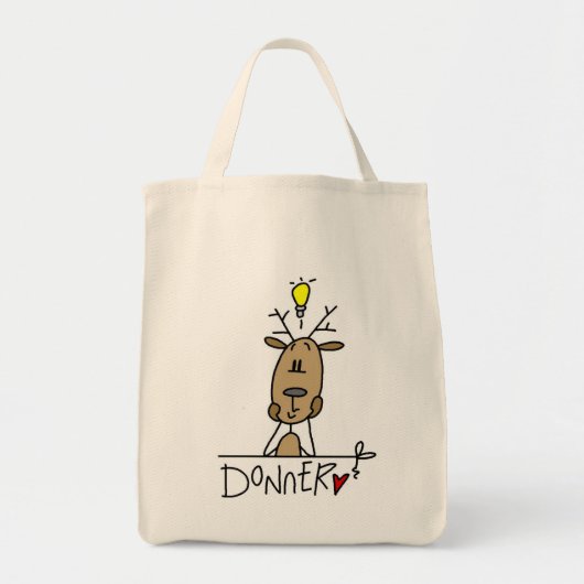 Donner Reindeer kerstT-shirts en cadeautjes Tote Bag (Voorkant)