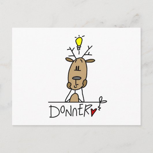 Donner Reindeer T-shirts en Gifts Briefkaart (Voorkant)