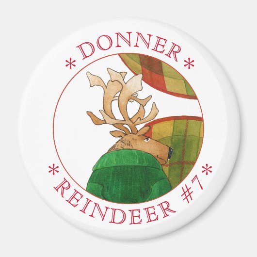 DONNER RENDIER ronde magneet (Voorkant)