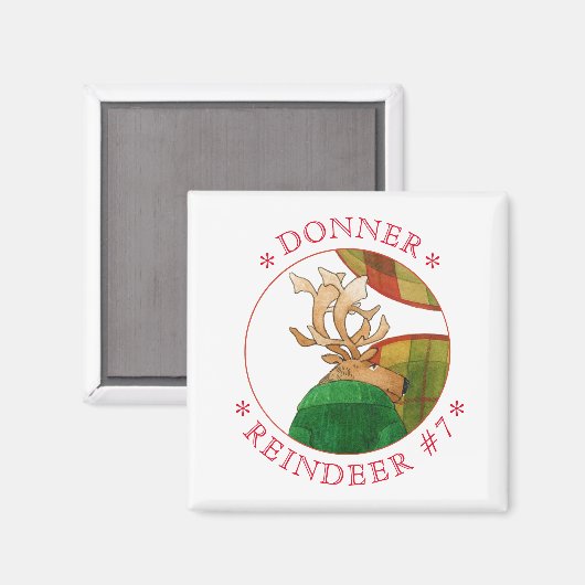 DONNER RENDIER Square Magnet (Voorkant / Achterkant)