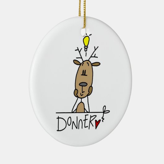 Donner the Reindeer Kerstkeepomwille Ornament (Rechts)