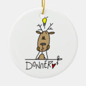 Donner the Reindeer Kerstkeepomwille Ornament (Voorkant)