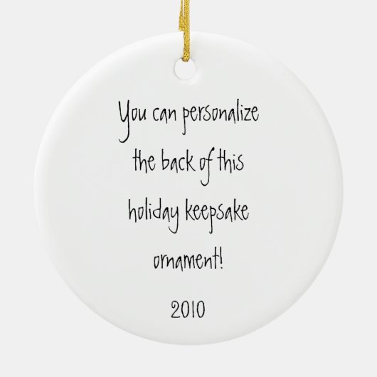 Donner the Reindeer Kerstkeepomwille Ornament (Achterkant)