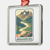 Donner und Blitzen River Kleuren Metalen Ornament (Links)