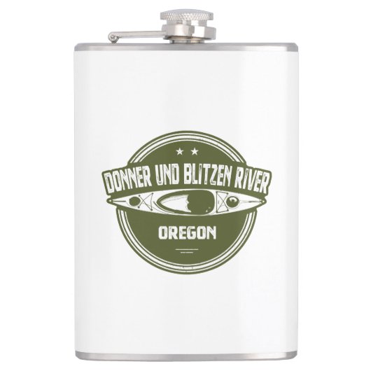 Donner und Blitzen River Oregon Kayaking Heupfles (Voorkant)