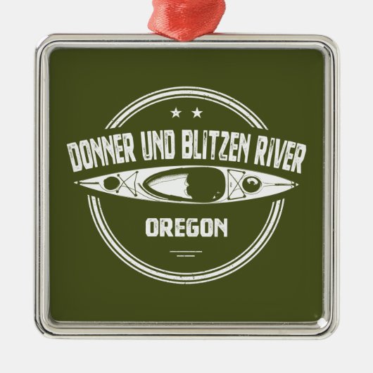Donner und Blitzen River Oregon Kayaking Metalen Ornament (Voorkant)