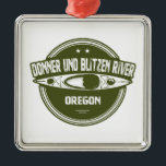 Donner und Blitzen River Oregon Kayaking Metalen Ornament<br><div class="desc">De rivier de Donner en de Blitzen en de vele bijrivieren die zich op de westerne hellingen van het Steens-gebergte in het afgelegen zuidoosten van de Oregon bevinden,  stromen 91 mijl noordwesten naar het nabijgelegen Malheur National Wildlife Refuge.</div>