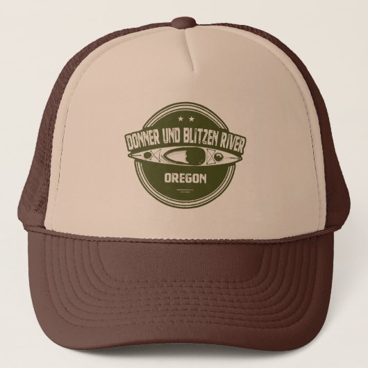 Donner und Blitzen River Oregon Kayaking Trucker Pet (Voorkant)
