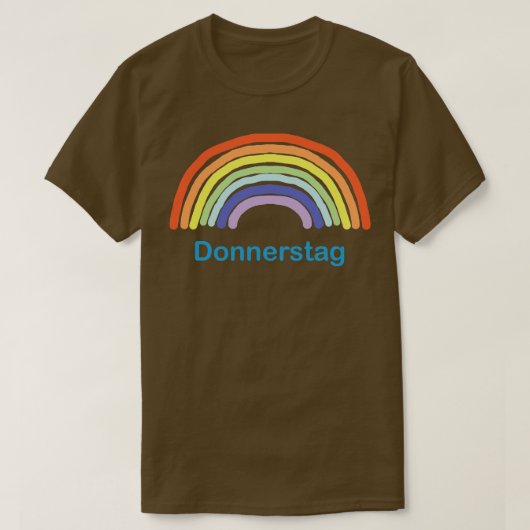 Donnerstag donderdag regenboog t-shirt (Design voorkant)