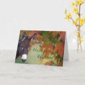 Donnie Donkey hee-haw verjaardag- aanpassen Kaart (Gele Bloem)