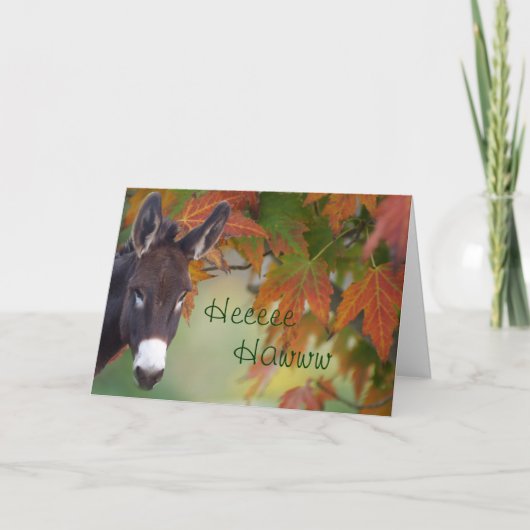 Donnie Donkey hee-haw verjaardag- aanpassen Kaart (Voorkant)