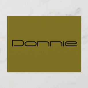 Donnie, weeszwart karakter, geometrisch lettertype briefkaart