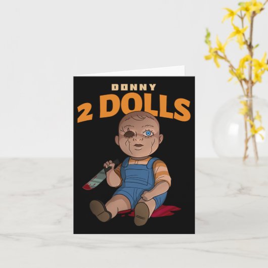 Donny 2 Dolls Anti-Trump Cruel Doll (Halloween) Kaart (Gele Bloem)