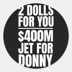 Donny 2 Dolls voor 400 miljoen dollar voor Donny Q Ronde Sticker