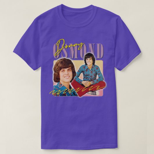 Donny Osmond Retro 70s esthetisch ventilatorontwer T-shirt (Design voorkant)