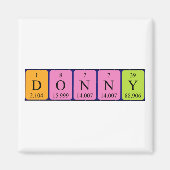 Donny periodieke table name magnet (Voorkant)