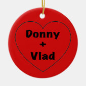 Donny + Vlad Keramisch Ornament (Voorkant)