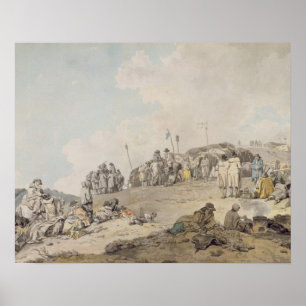 Donnybrook Fair, 1782 (pen, inkt en w/c op papier) Poster