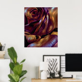 Donnybrook Roos Abstracte kunst Poster (Thuiskantoor)