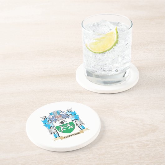 Donohoe Coat of Arms - Familie Crest Zandsteen Onderzetter (Zijkant)