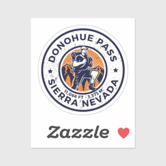 Donohue Pass wandelen siera nevada alpine trials Sticker (Vel)