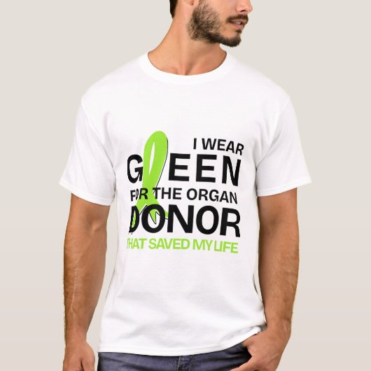 Donor Bewustzijn Trots Ondersteuning Dankbaar Unis T-shirt (Voorkant)