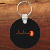Donor - ECG Hartslag Orgaan Nierziekte Awarene Sleutelhanger (Voorkant)
