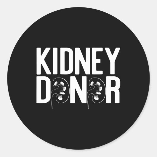 Donor gespeld met nier-/orgaanziekte meme ronde sticker (Voorkant)