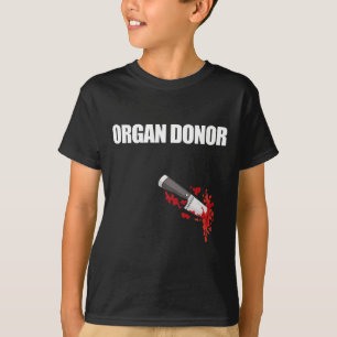 Donor plezier bloederige wond nier meme op rug 2 t-shirt