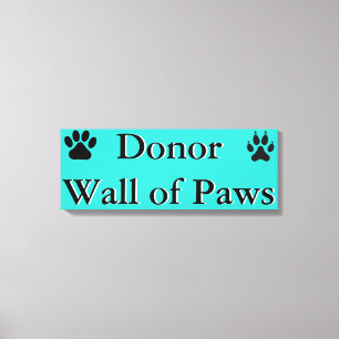 Donormuur van Paws Canvas