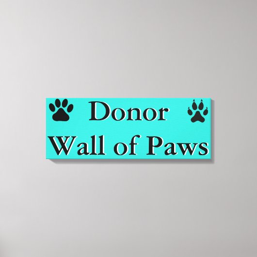 Donormuur van Paws Canvas (Voorkant)