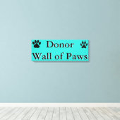 Donormuur van Paws Canvas (Insitu (Houten vloer))