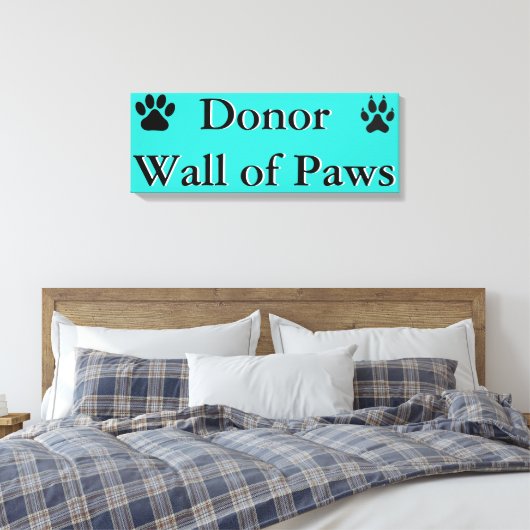 Donormuur van Paws Canvas (Insitu (Slaapkamer))