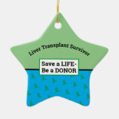  donororgaantransplantatie ster keramisch ornament (Voorkant)