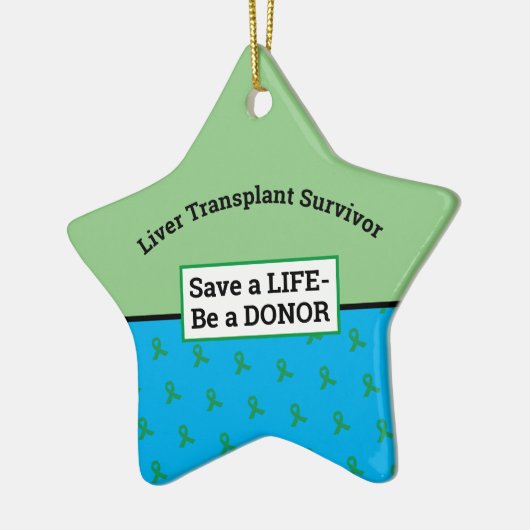 donororgaantransplantatie ster keramisch ornament (Links)