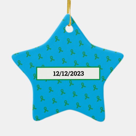  donororgaantransplantatie ster keramisch ornament (Achterkant)