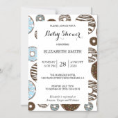 Donorpatroon, blauwe donuts, Baby shower Magnetische Uitnodiging (Voorkant)