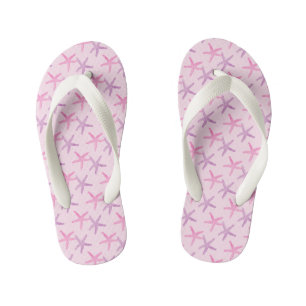 Donorroze en Paarse Starfish Kinder Teenslippers