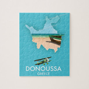 Donoussa Griekenland reis kaart Legpuzzel