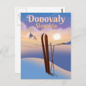 Donovaly Slovakia Ski poster. Briefkaart (Voorkant / Achterkant)