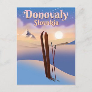 Donovaly Slovakia Ski poster. Briefkaart