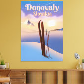Donovaly Slovakia Ski poster. Canvas Afdruk (Insitu (Woonkamer))